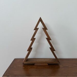 Wood Christmas Tree Shelf Home Decor